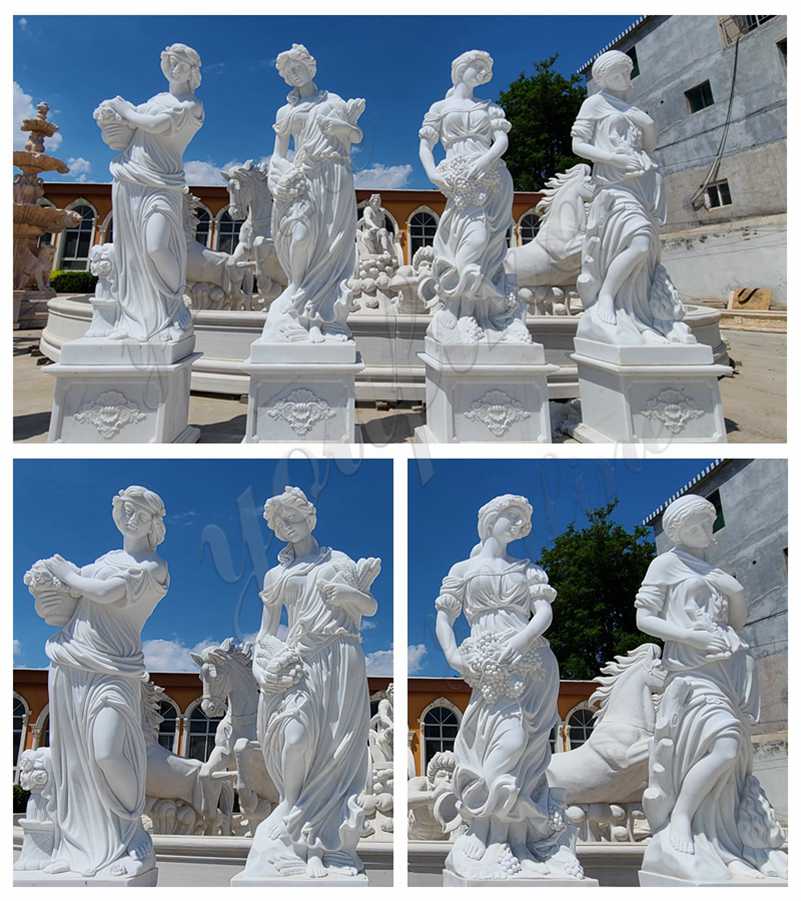 Garden Marble Four Seasons Goddesses Statues