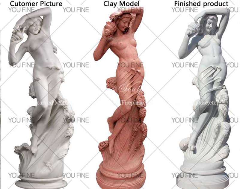 Famous Art Sea Nymph Marble Sculpture details