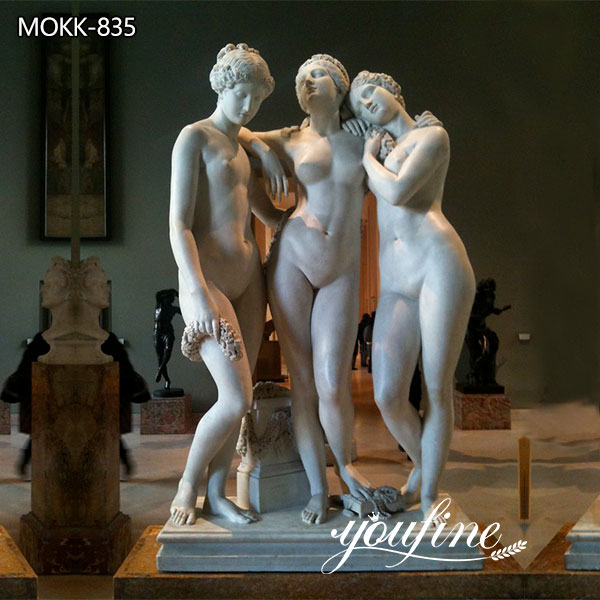 Life Size Garden White Marble Three Graces Statue for Sale