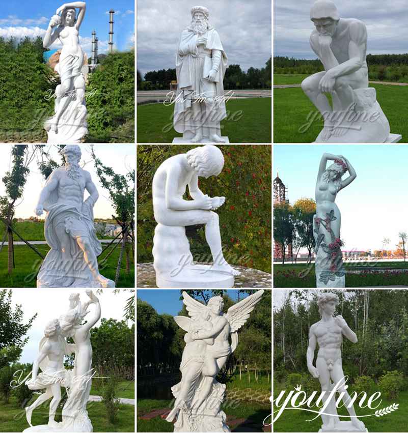 Rodin Sculpture the Thinker Marble Statue for Sale