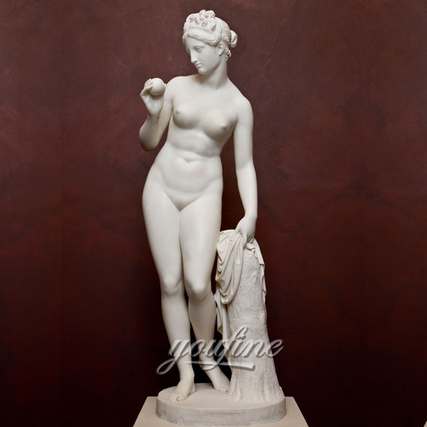 Famous art nude woman statue Venus with apple for sale