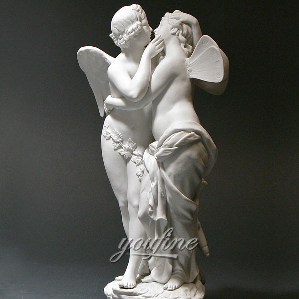 Famous art sculpture Indoor life size Amor und psyche statue angle statue for sale