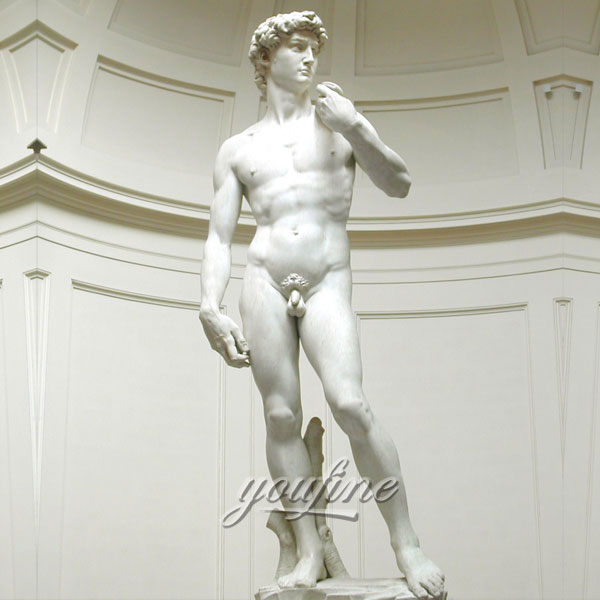 Famus art sculptures in the world life size white marble Michelangelo Sculptures David for sale