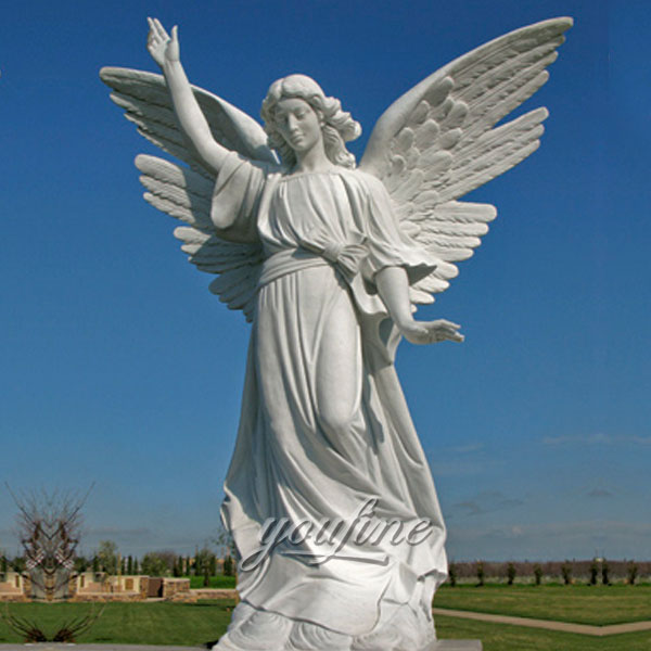 Marble angel sculpture famous cherokee memorial park for decor