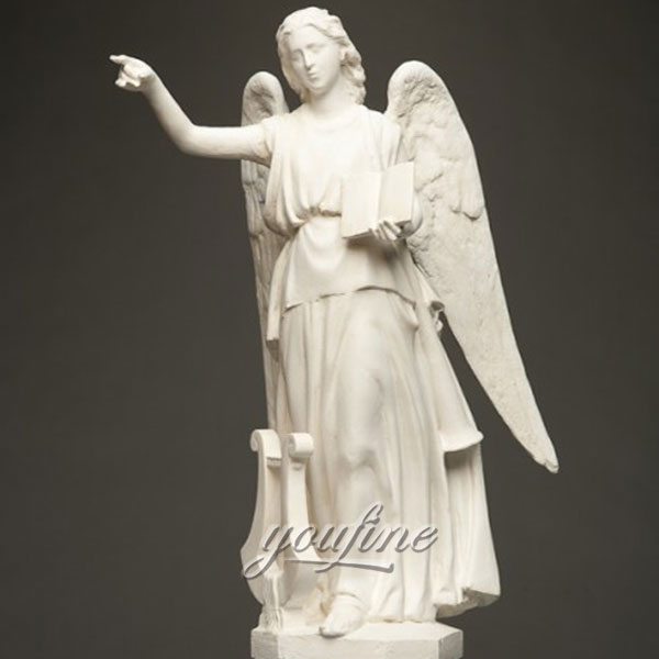 Outdoor decor life size stone large Praying angel marble statues for sale