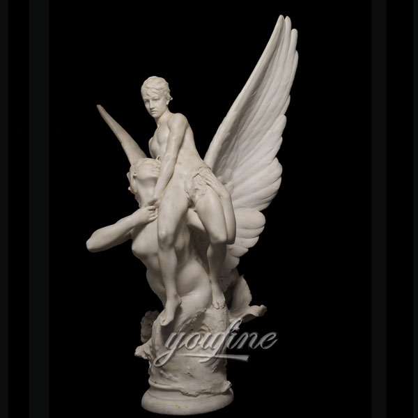 Outdoor famous Modern sculptures Winged Siren Seizing an Adolescent angel statues for garden ornaments