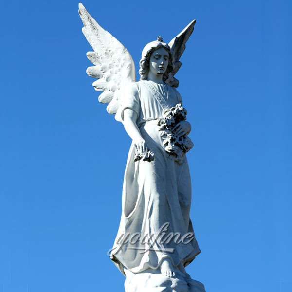 Outdoor life size Large angel statue for garden decor