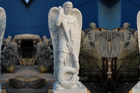 Saint michael archangel statue